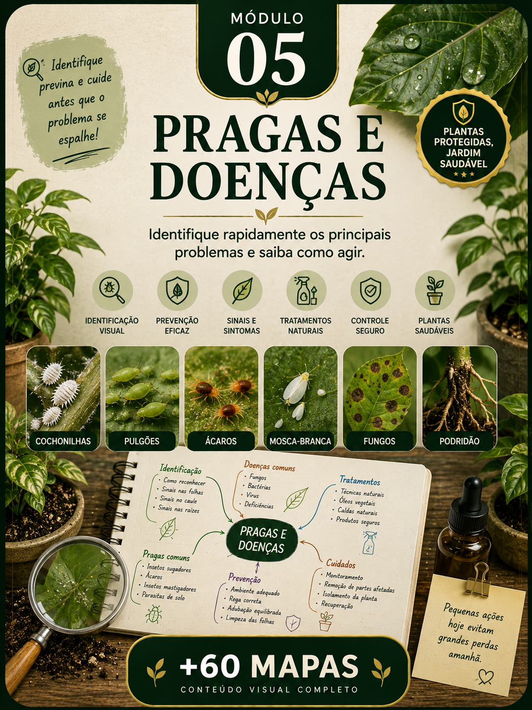 Capa do módulo 5 — Pragas e doenças