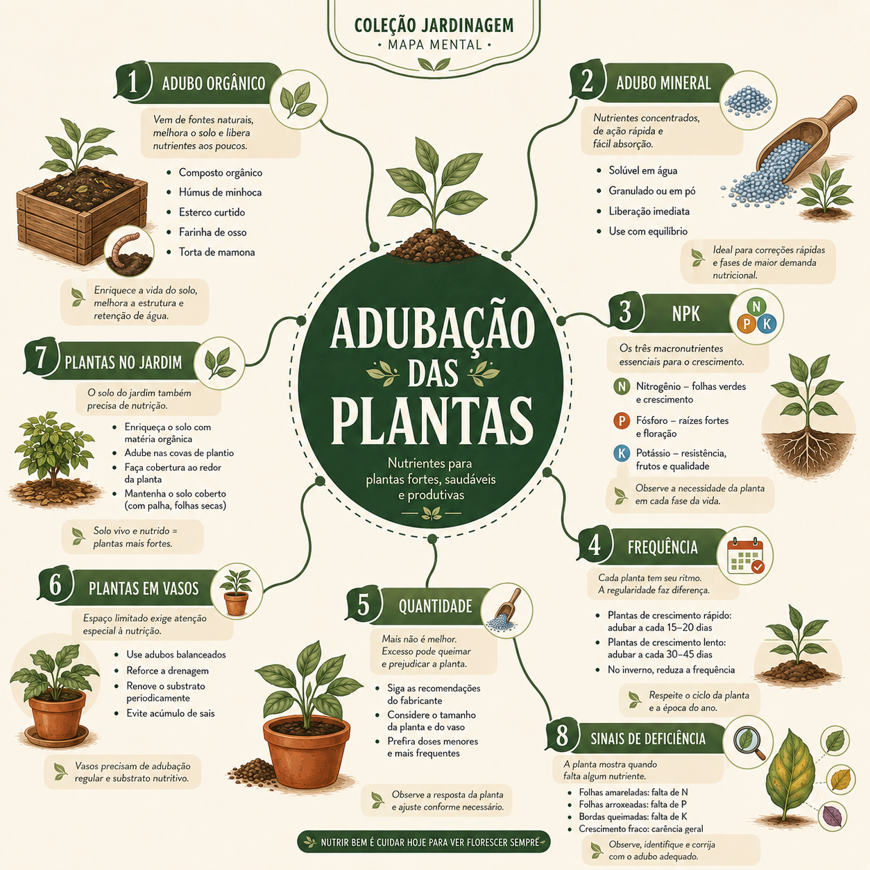 Mapa mental de jardinagem